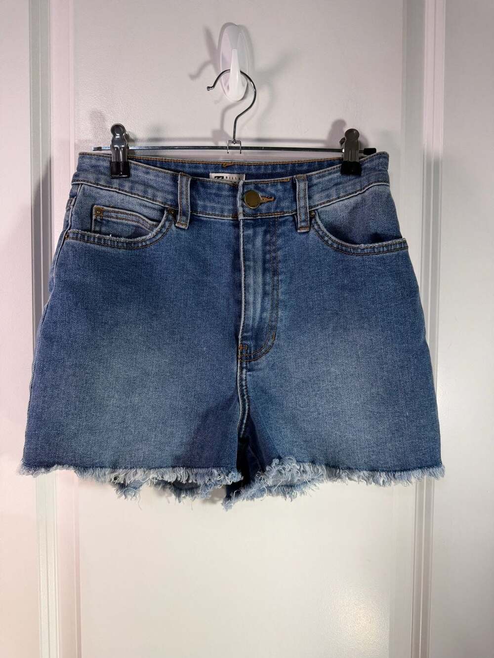 Billabong Denim Shorts Size 25 Blue Frayed Hem